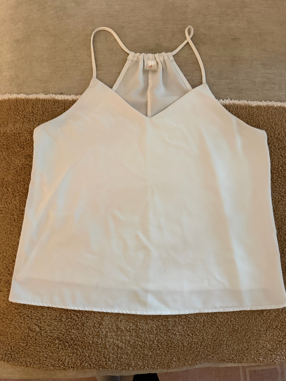 J.O.A. White V-Neck Halter Cami